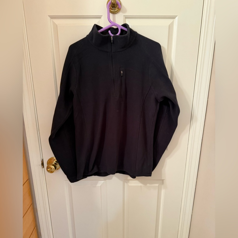 L.L. Bean Black Men's Mountain Fleece, Half-Zip Size Medium NWT